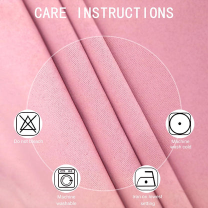 Baby Pink Blackout Curtains/42 X 63 Inch/Set of Two Panels Grommet Bedroom Curtains