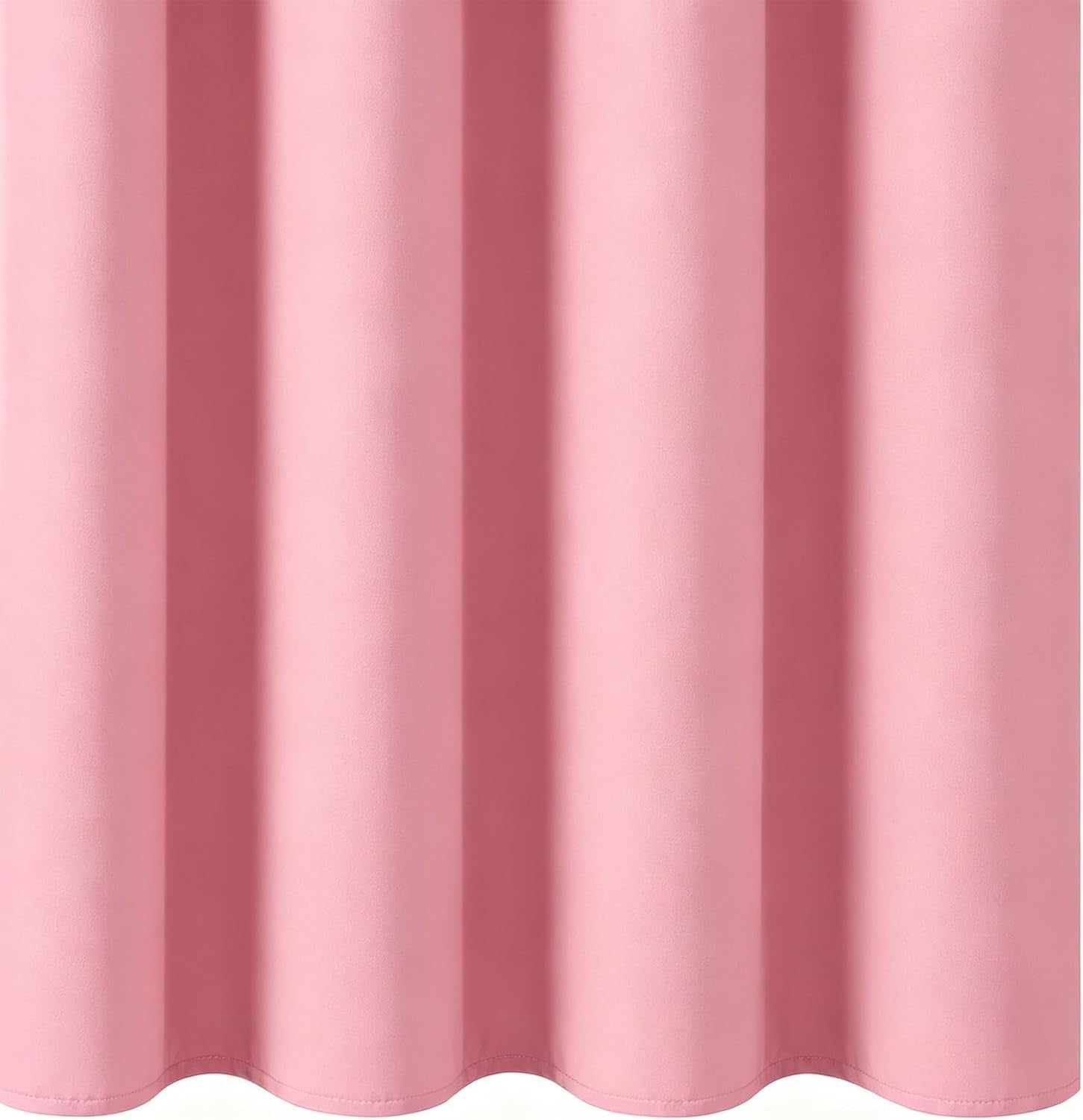 Baby Pink Blackout Curtains/42 X 63 Inch/Set of Two Panels Grommet Bedroom Curtains