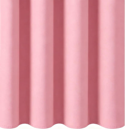 Baby Pink Blackout Curtains/42 X 63 Inch/Set of Two Panels Grommet Bedroom Curtains