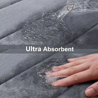 Memory Foam Bath Mat 70 X 24, Ultra Soft Absorbent Bathroom Rugs | Dark Grey, Machine Washable Quick Dry Bath Mats for Bathroom Floor, Shower and Tub, Home Decor Accessories