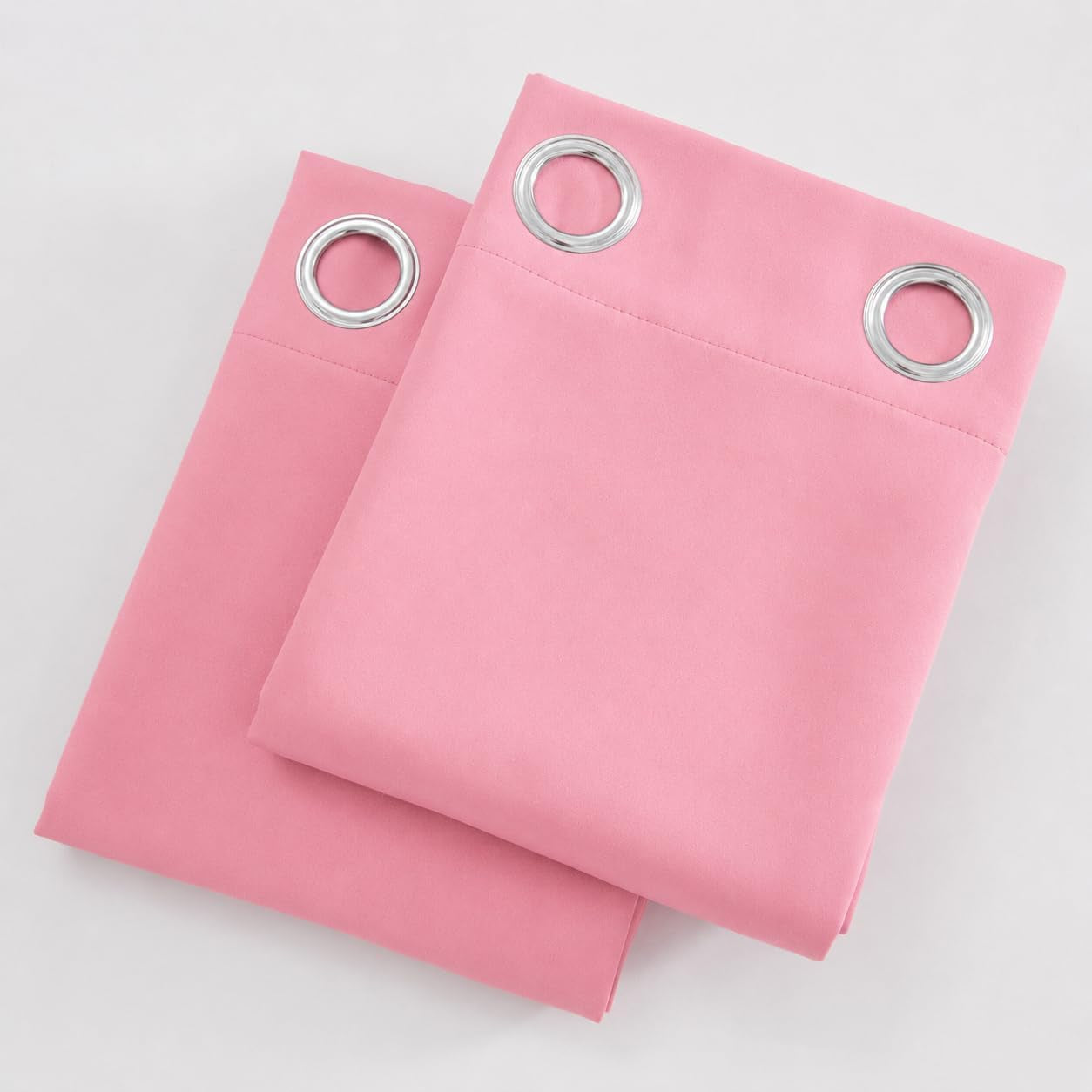 Baby Pink Blackout Curtains/42 X 63 Inch/Set of Two Panels Grommet Bedroom Curtains